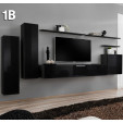 Conjunto de Móveis de Sala Berit cor preta Modelo 1B