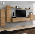 Conjunto de Móveis de Sala Berit cor roble Modelo 1F