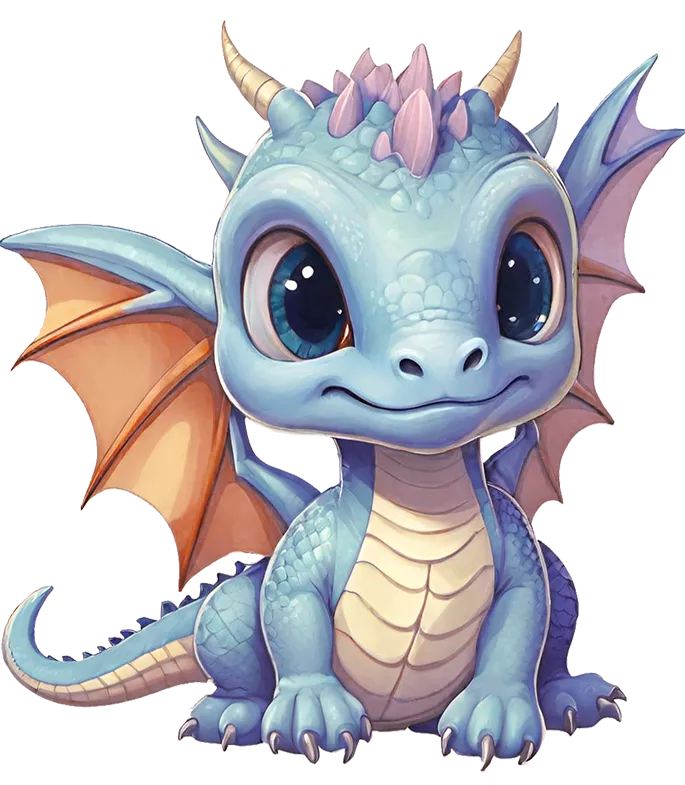 ilustración de una dragon bebé